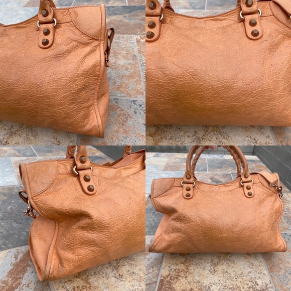 SOLD Balenciaga Rose Blush Leather Motorcycle Bag - Picture 5 of 16